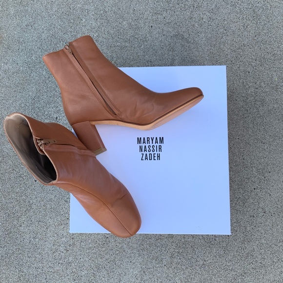 Maryam Nassir Zadeh Shoes - Agnes Boot in Oak Calf MNZ